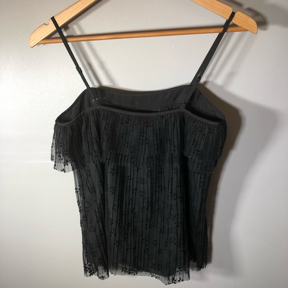 NWT J. Crew Fluttery Lace Cami Top Black XXS - Picture 4 of 5
